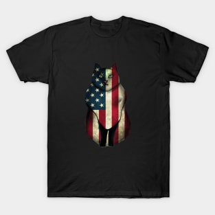 American Flag Cat T-Shirt